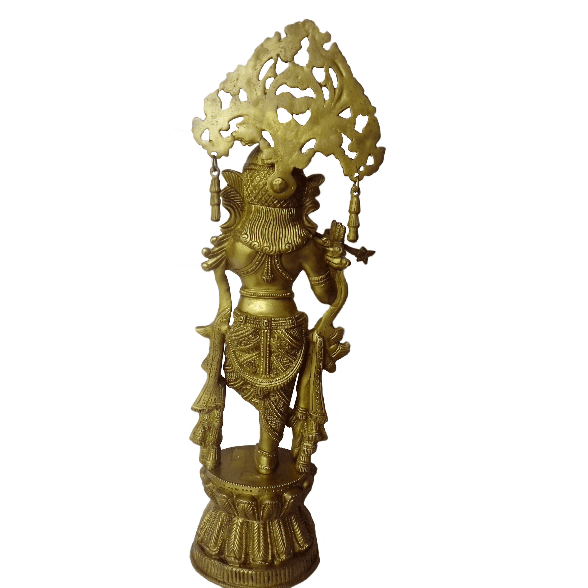 Brass Krishna (Jali Work) 17.5 Inch KBH00472 Brass Krishna (Jali Work) 17.5 Inch KBH00472