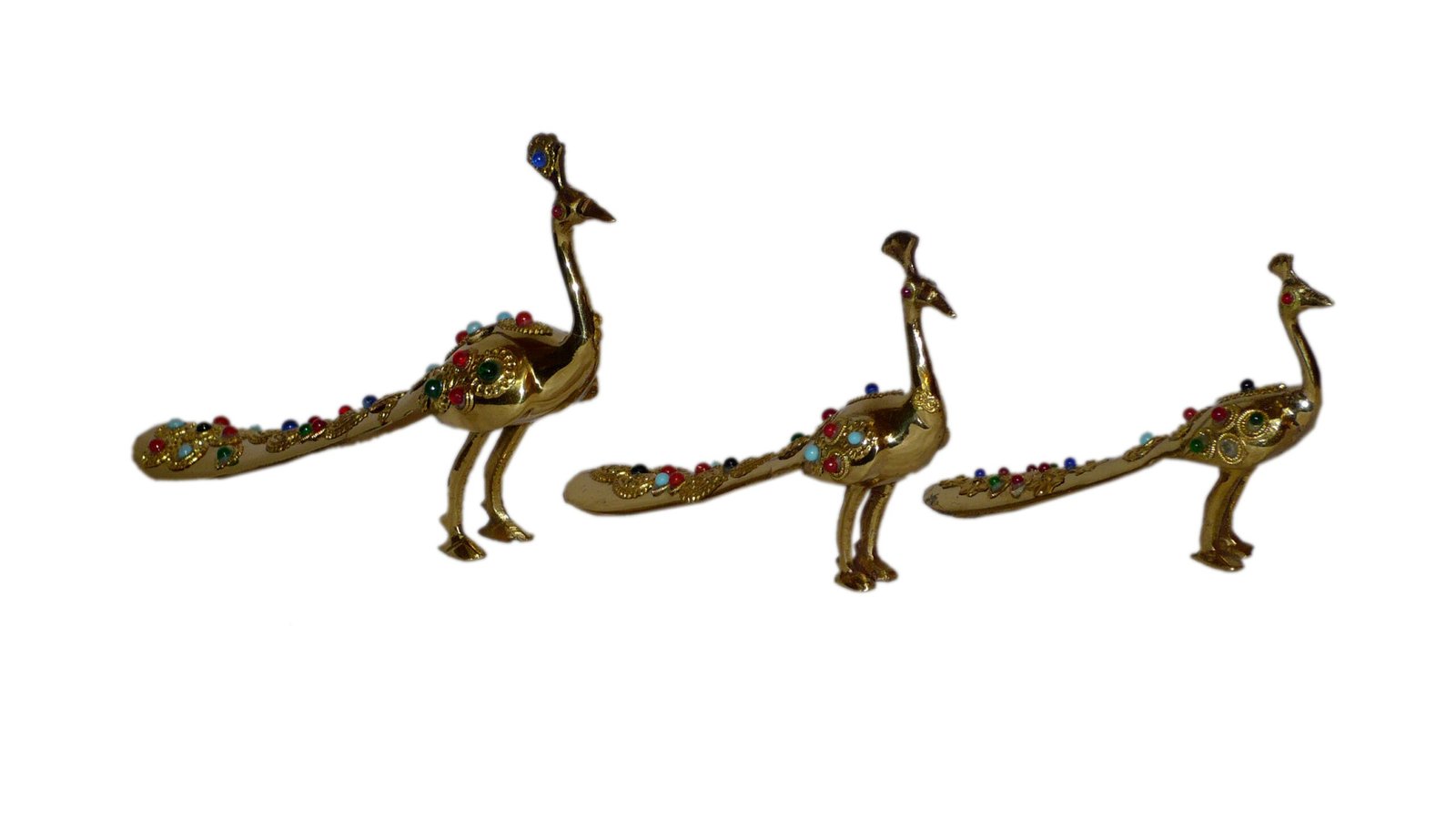 Brass Peacock Pair 3 Set 5 Inch KBH01230 Brass Peacock Pair 3 Set 5 Inch KBH01230