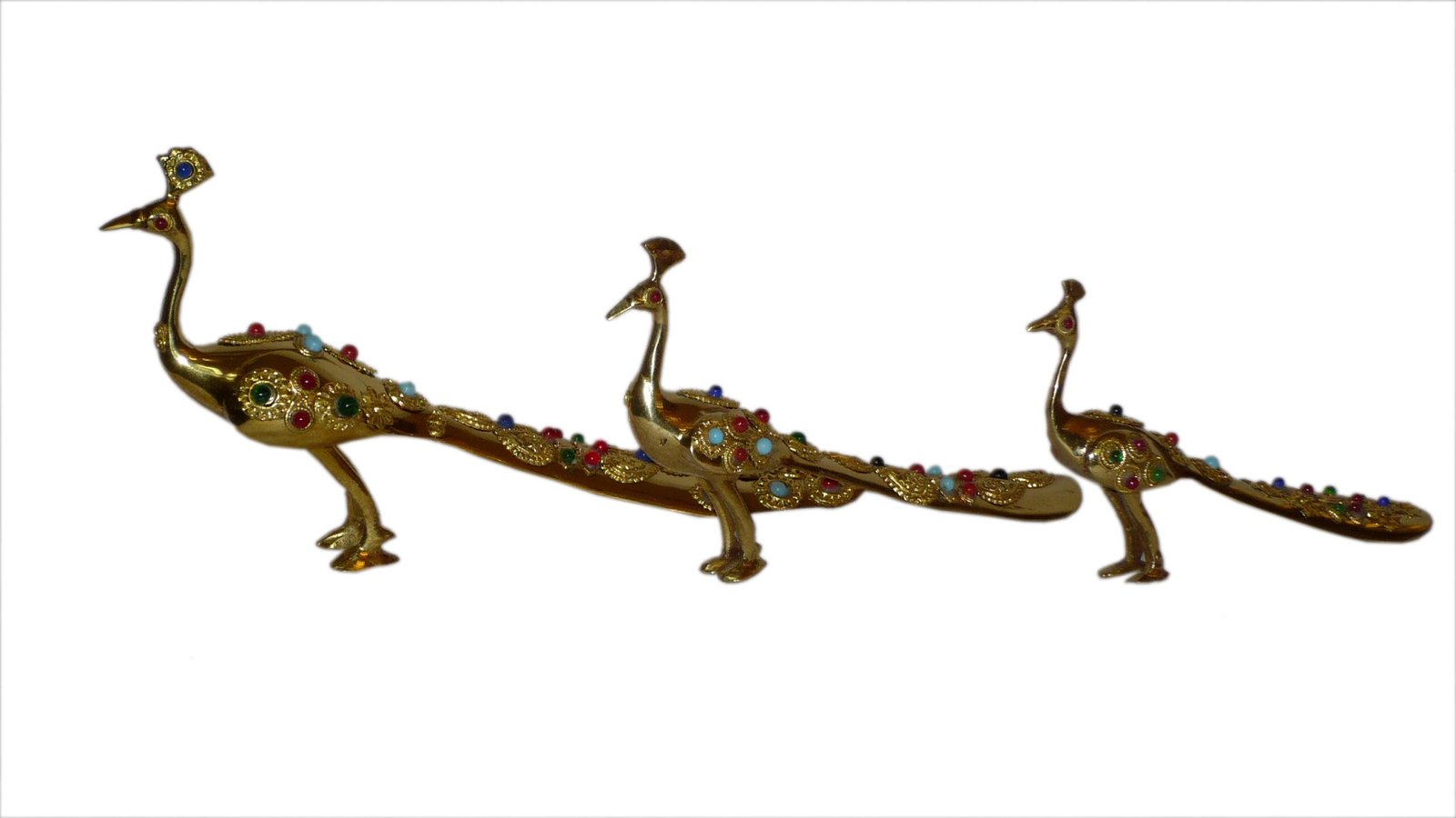 Brass Peacock Pair 3 Set 5 Inch KBH01230 Brass Peacock Pair 3 Set 5 Inch KBH01230