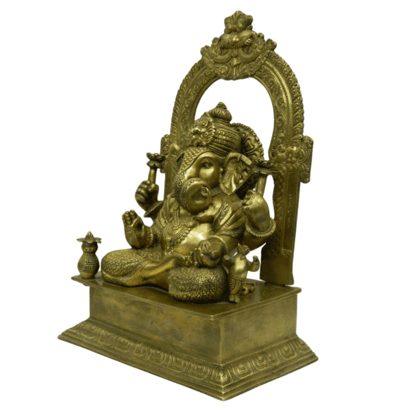 Brass Dagdu Ganesh Kaman 15 Inch KBH03929