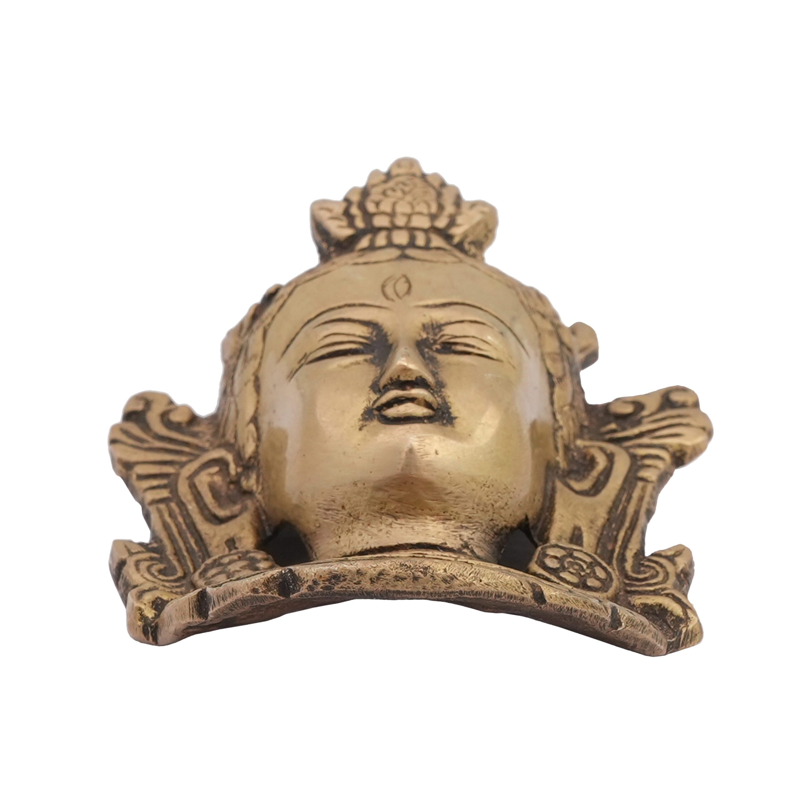 Brass Tara Devi face Wall Hanging 4.2 Inch KBH09632 Brass Tara Devi face Wall Hanging 4.2 Inch KBH09632