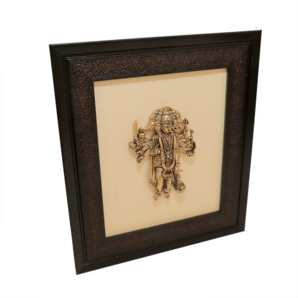 Brass Hanuman Frame 9.3 Inch KBH10697