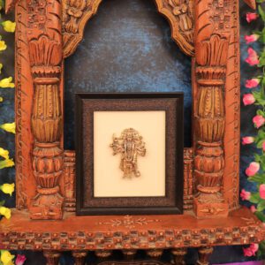 Brass Hanuman Frame 9.3 Inch KBH10697