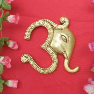 Brass Om Ganesha Hanging 5 Inch KBH11539