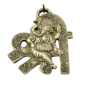 Brass Shree Ganesh Wall Hanging 4.2 Inch KBH11540