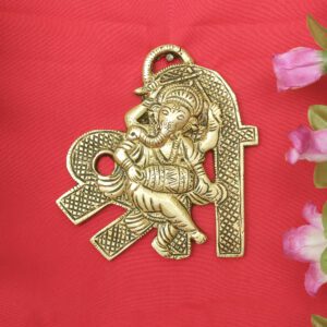 Brass Shree Ganesh Wall Hanging 4.2 Inch KBH11540