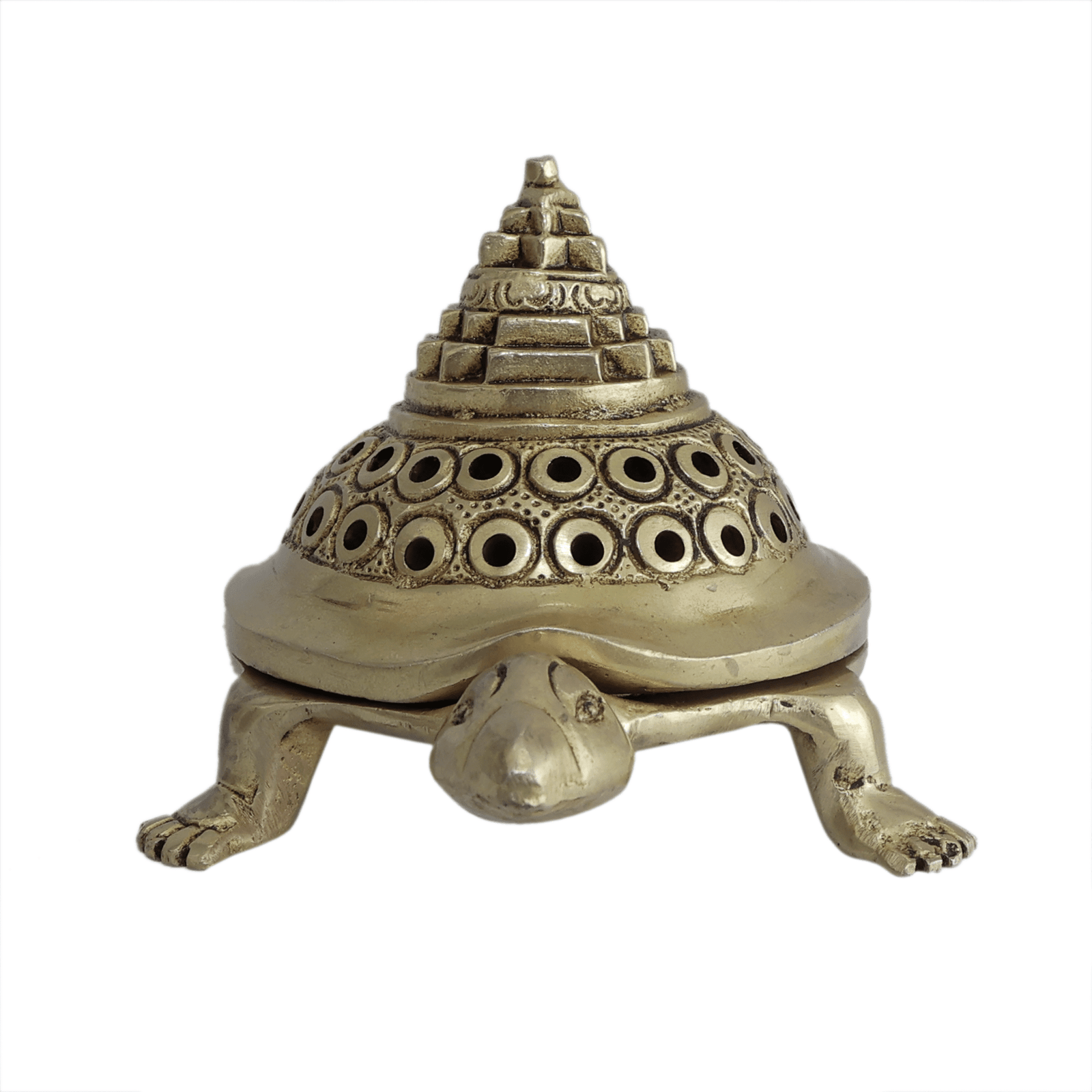 Brass Shree Yantra on Tortoise 3.2 Inch KBH11541 Brass Shree Yantra on Tortoise 3.2 Inch KBH11541