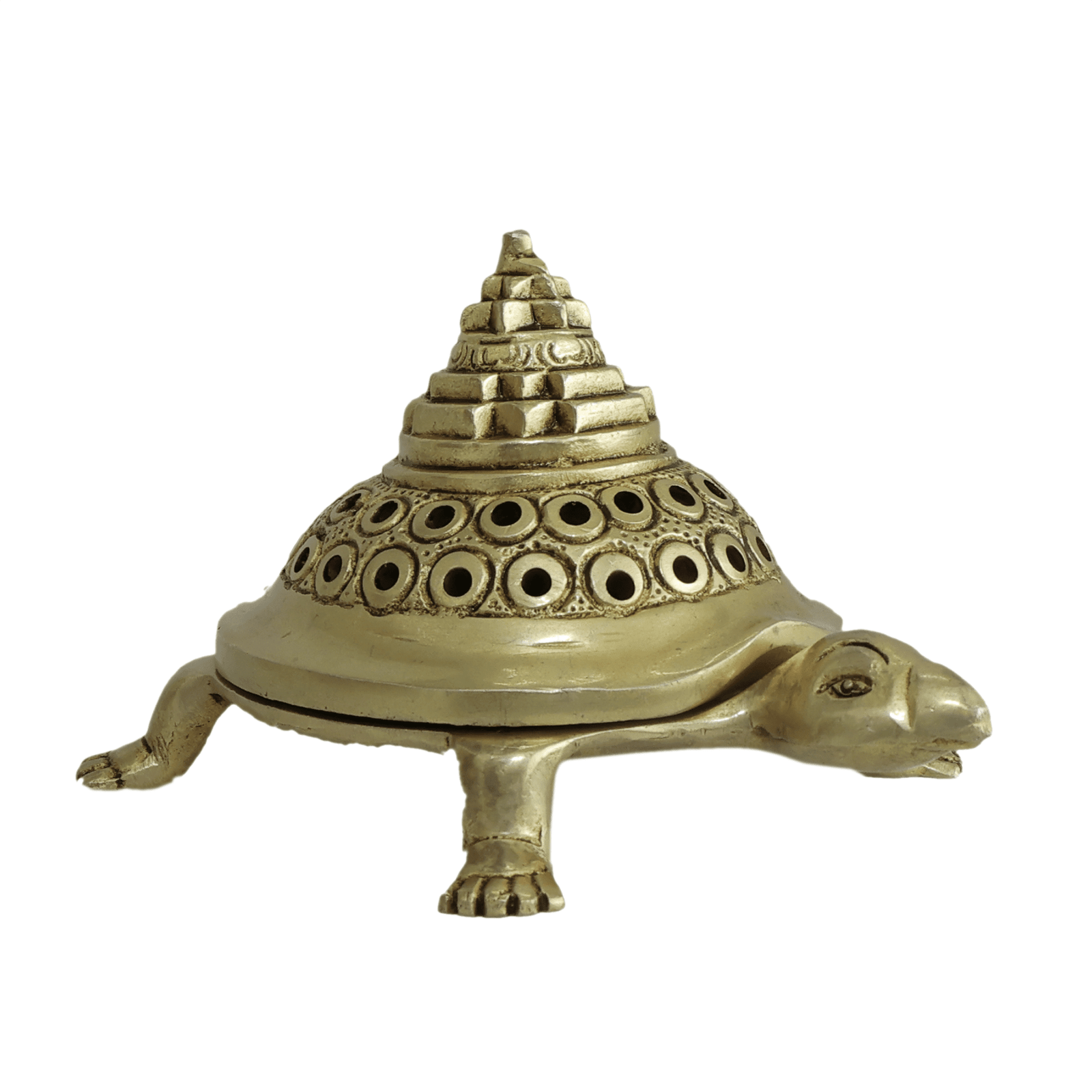 Brass Shree Yantra on Tortoise 3.2 Inch KBH11541 Brass Shree Yantra on Tortoise 3.2 Inch KBH11541