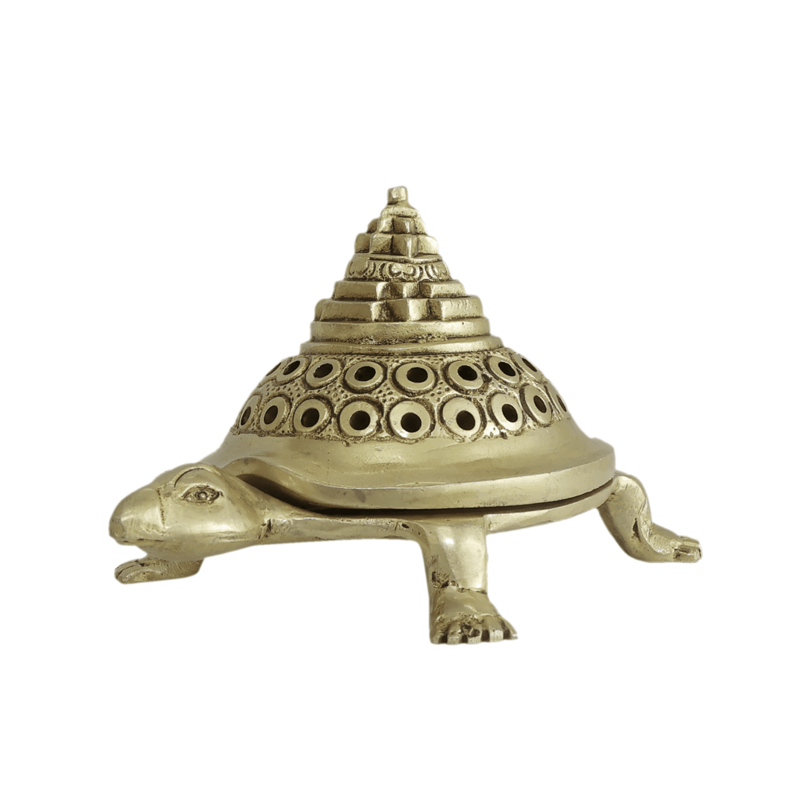 Brass Shree Yantra on Tortoise 3.2 Inch KBH11541 Brass Shree Yantra on Tortoise 3.2 Inch KBH11541