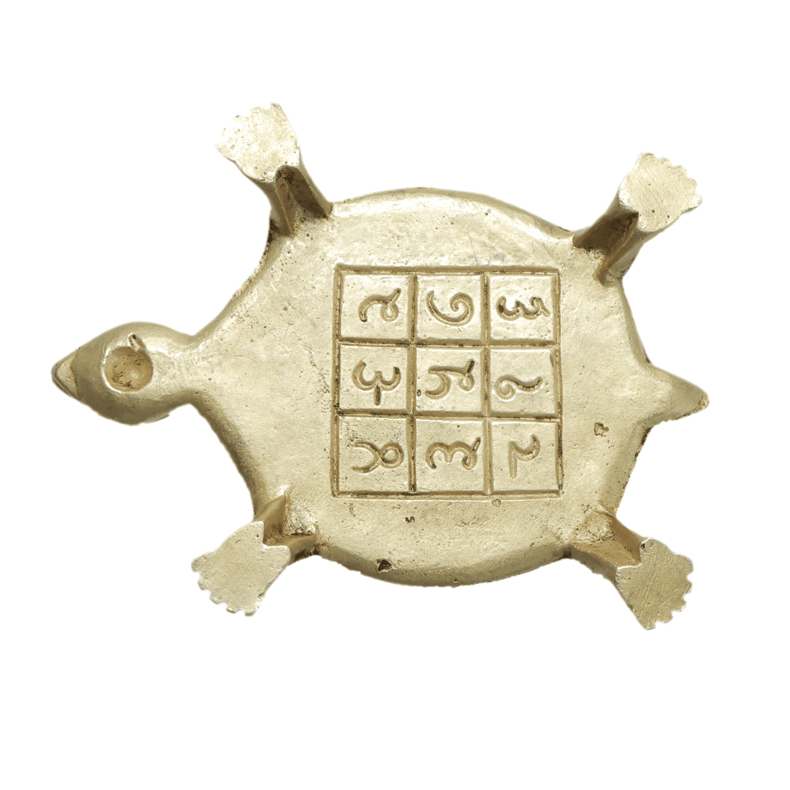 Brass Shree Yantra on Tortoise 3.2 Inch KBH11541 Brass Shree Yantra on Tortoise 3.2 Inch KBH11541
