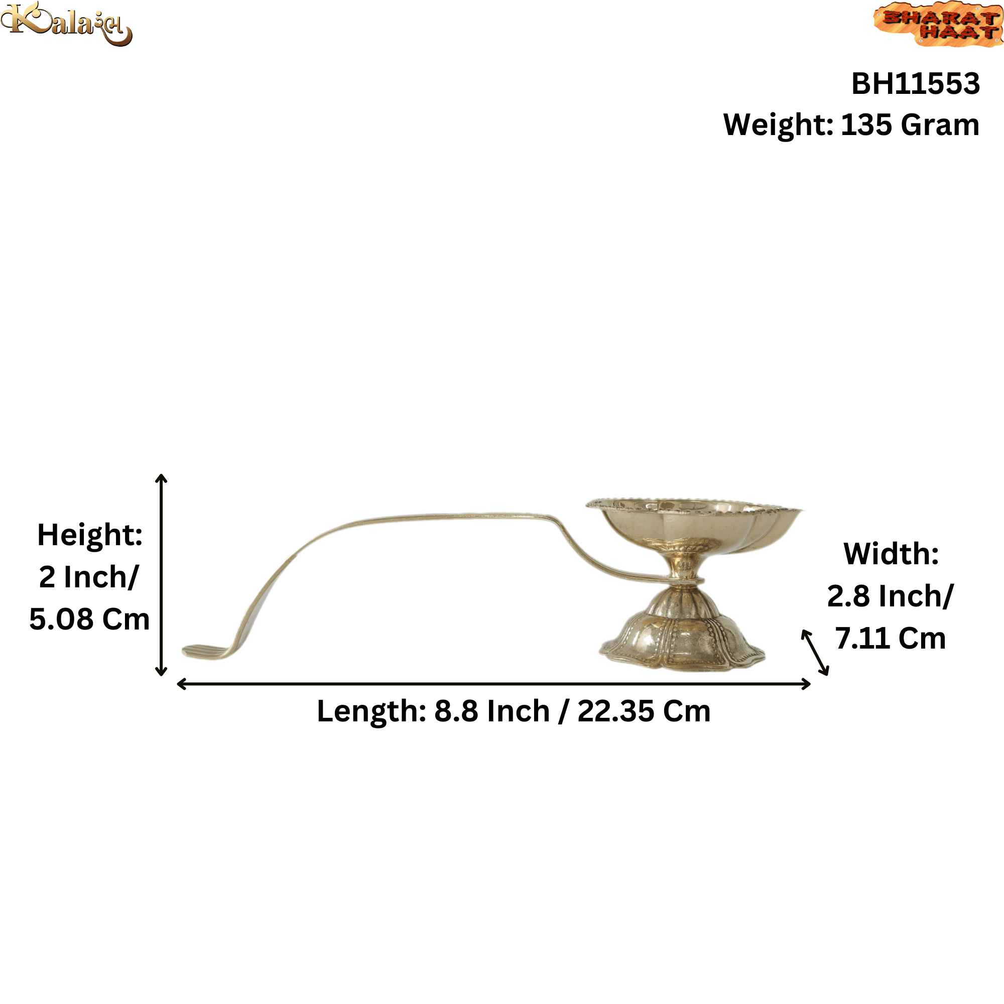 Brass Aarti 2 Inch KBH11553 Brass Aarti 2 Inch KBH11553