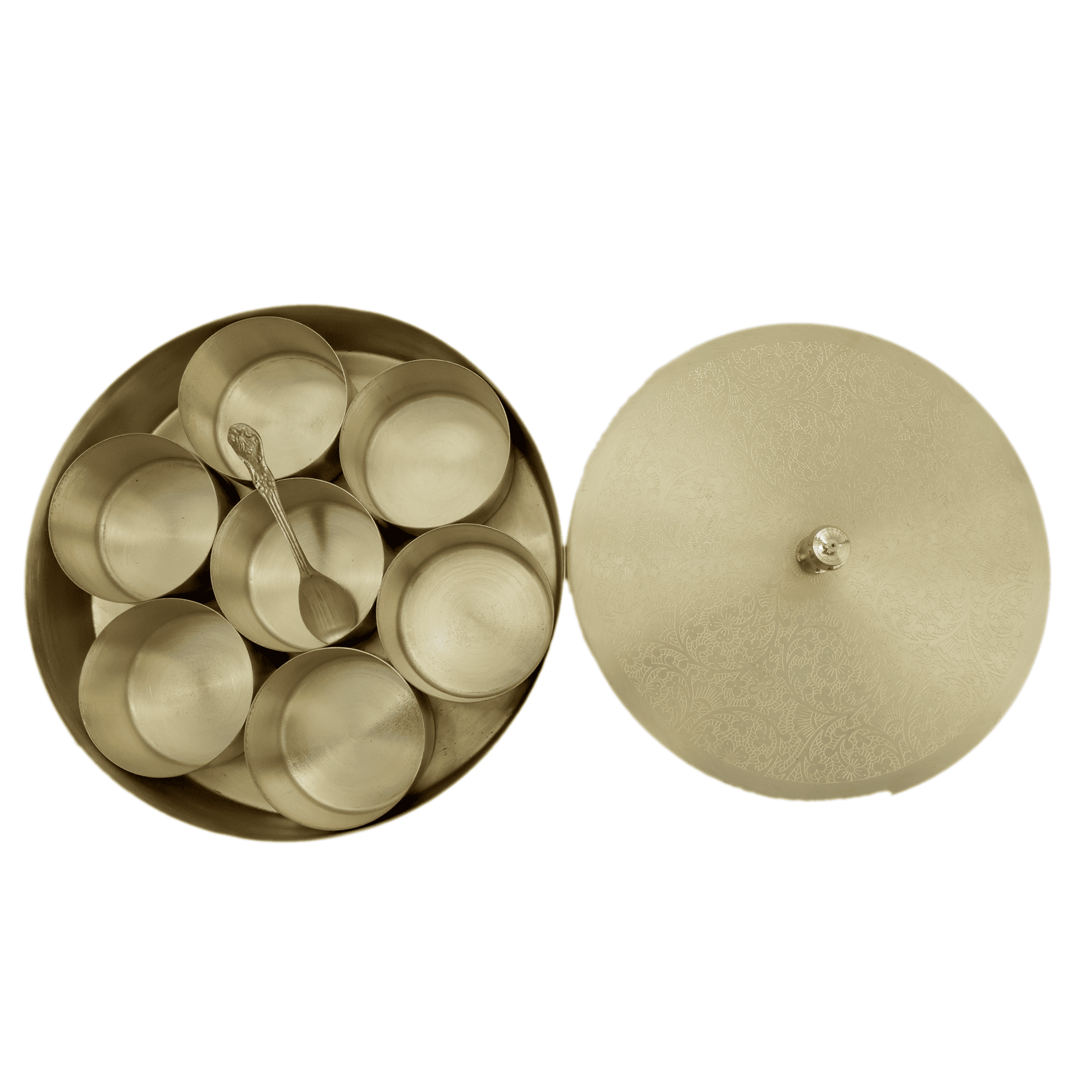 Brass Masala Box 3 Inch KBH11572 Brass Masala Box 3 Inch KBH11572