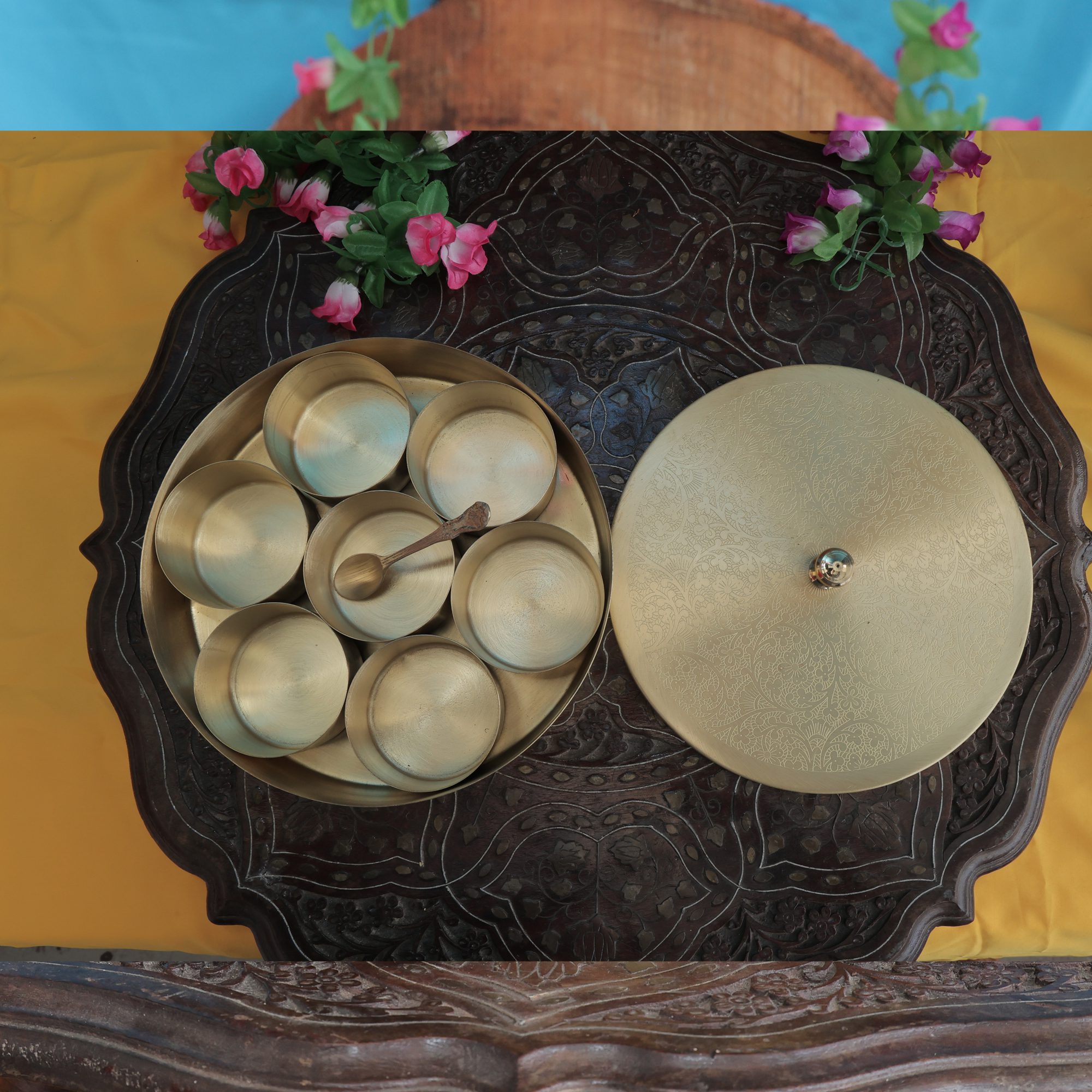 Brass Masala Box 3 Inch KBH11572 Brass Masala Box 3 Inch KBH11572