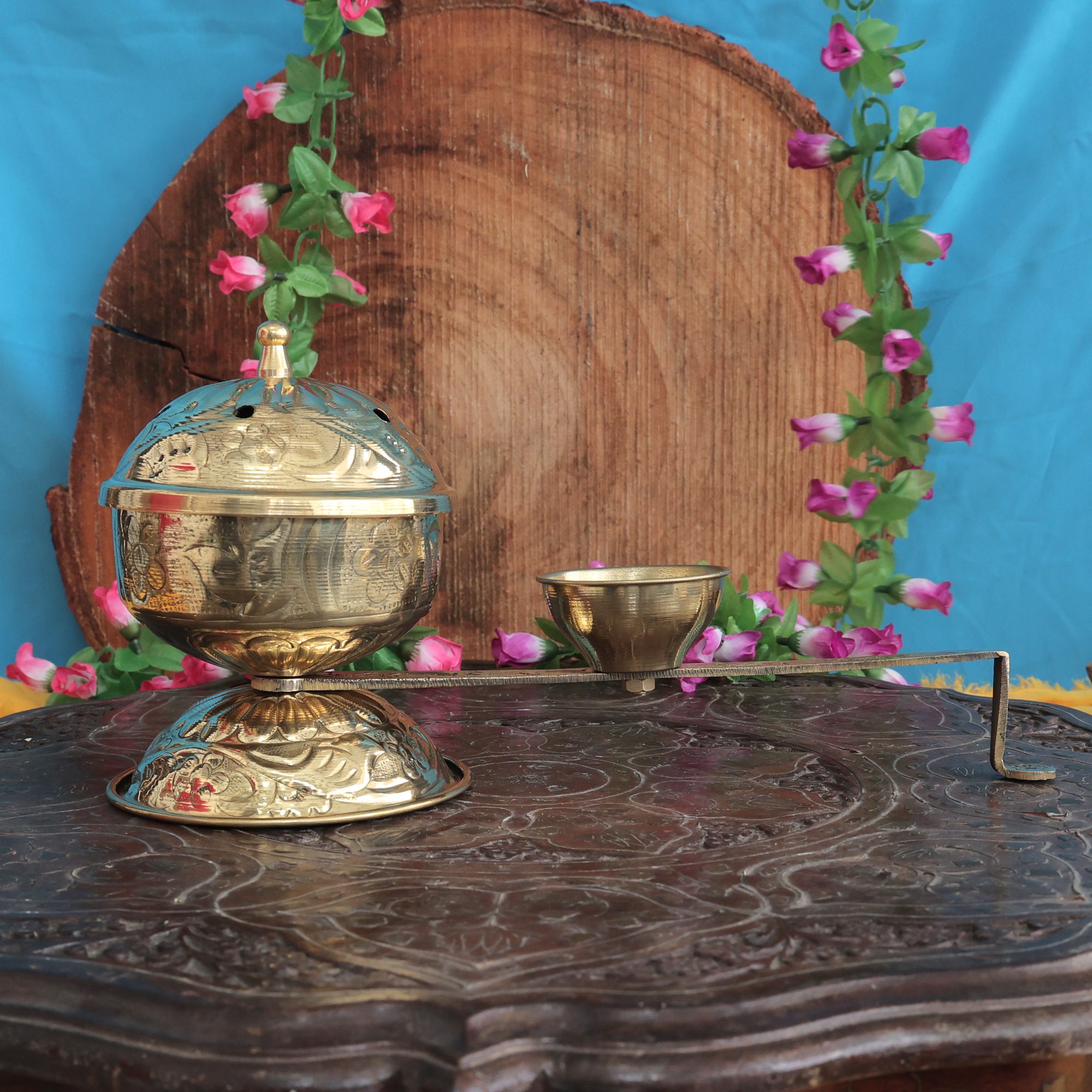 Brass Dhoop Dani 5.8 Inch KBH11574 Brass Dhoop Dani 5.8 Inch KBH11574