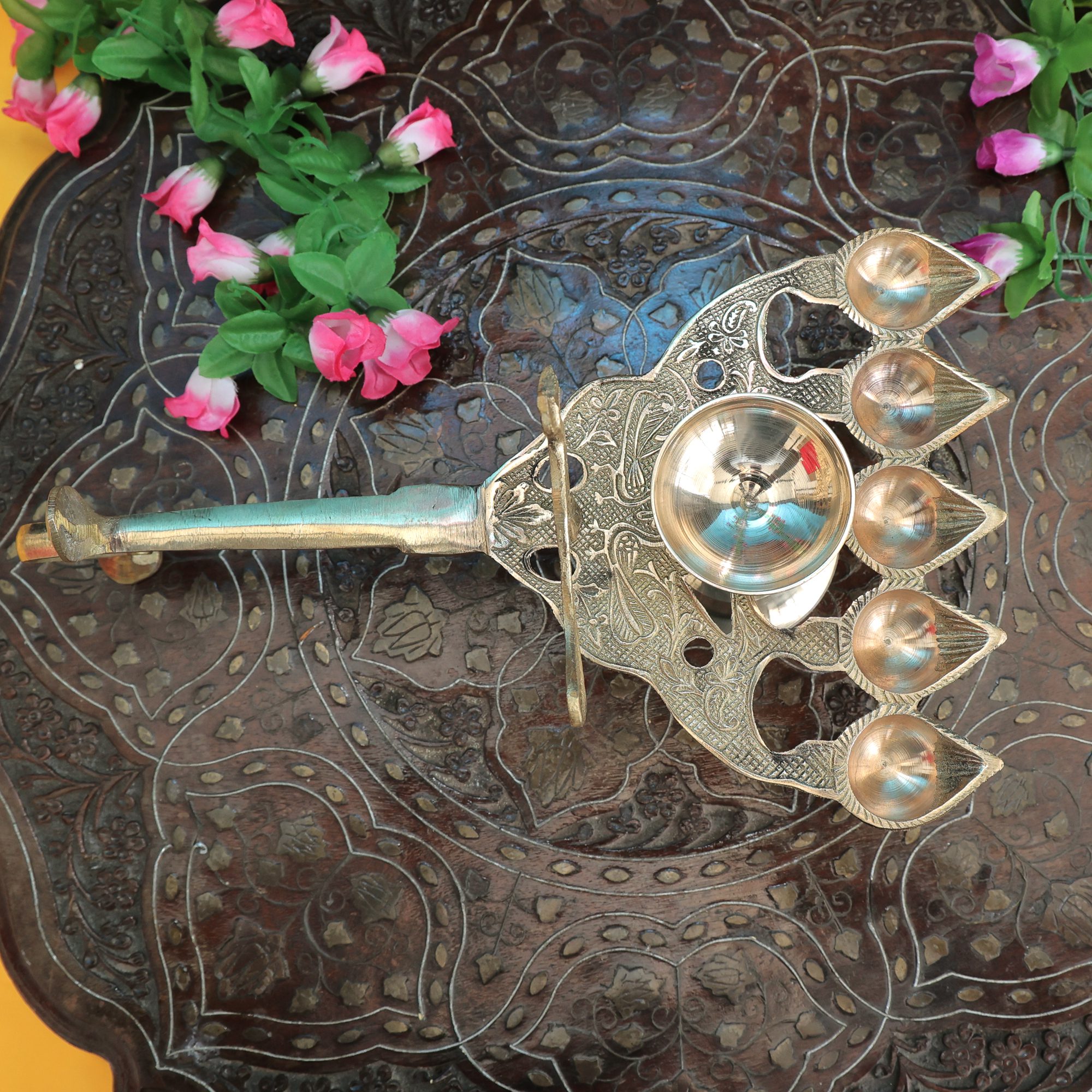 Brass Aarti 5.5 Inch KBH11586 Brass Aarti 5.5 Inch KBH11586