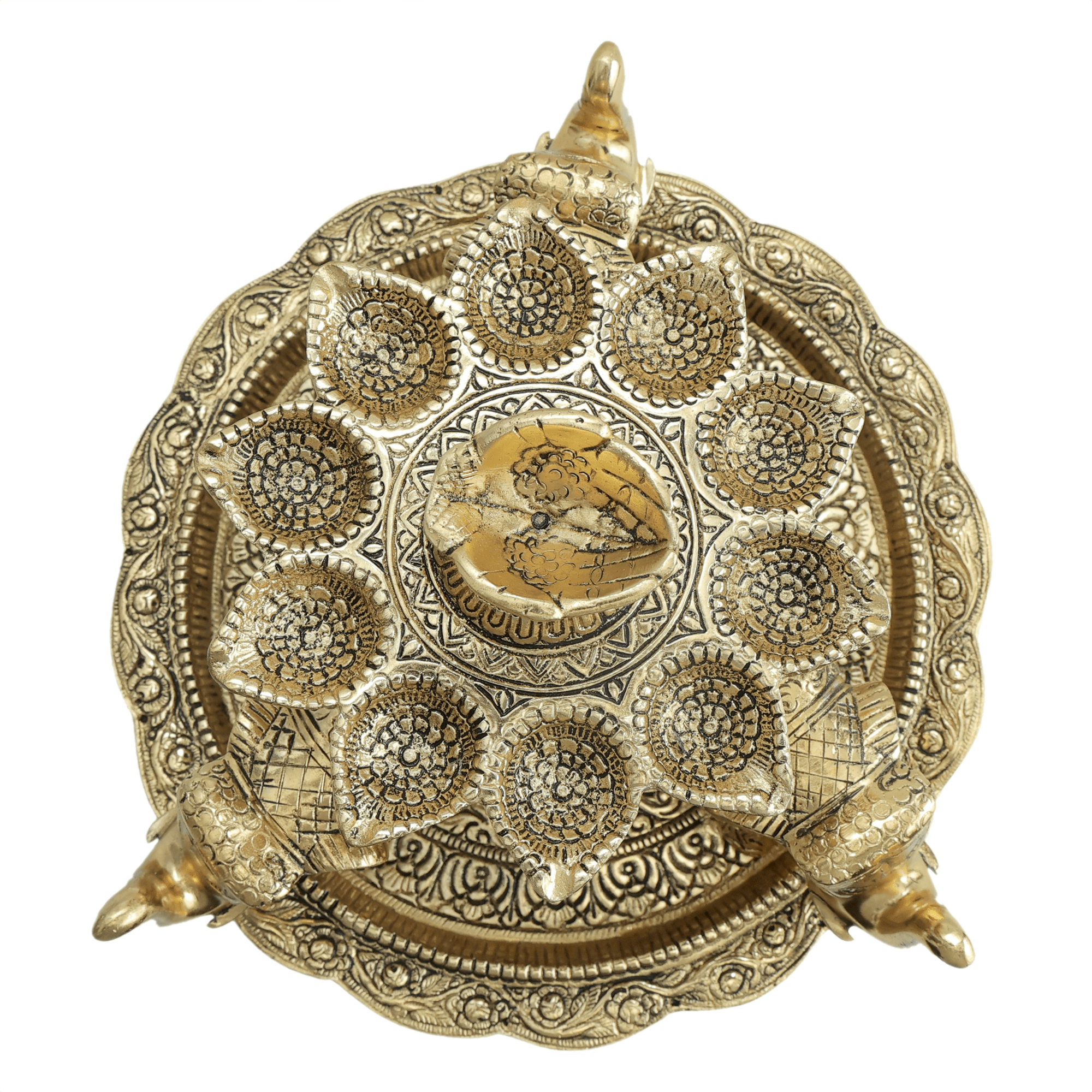 Metal Elephant Aarti 7.5 Inch KBH11633 Metal Elephant Aarti 7.5 Inch KBH11633