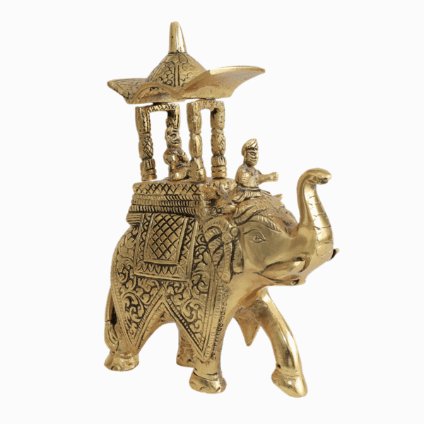Metal ambabari elephant 9.2 Inch KBH11643