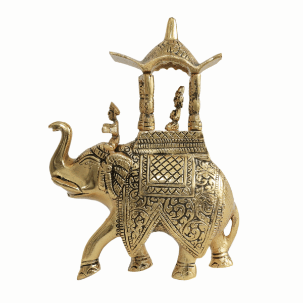 Metal ambabari elephant 9.2 Inch KBH11643