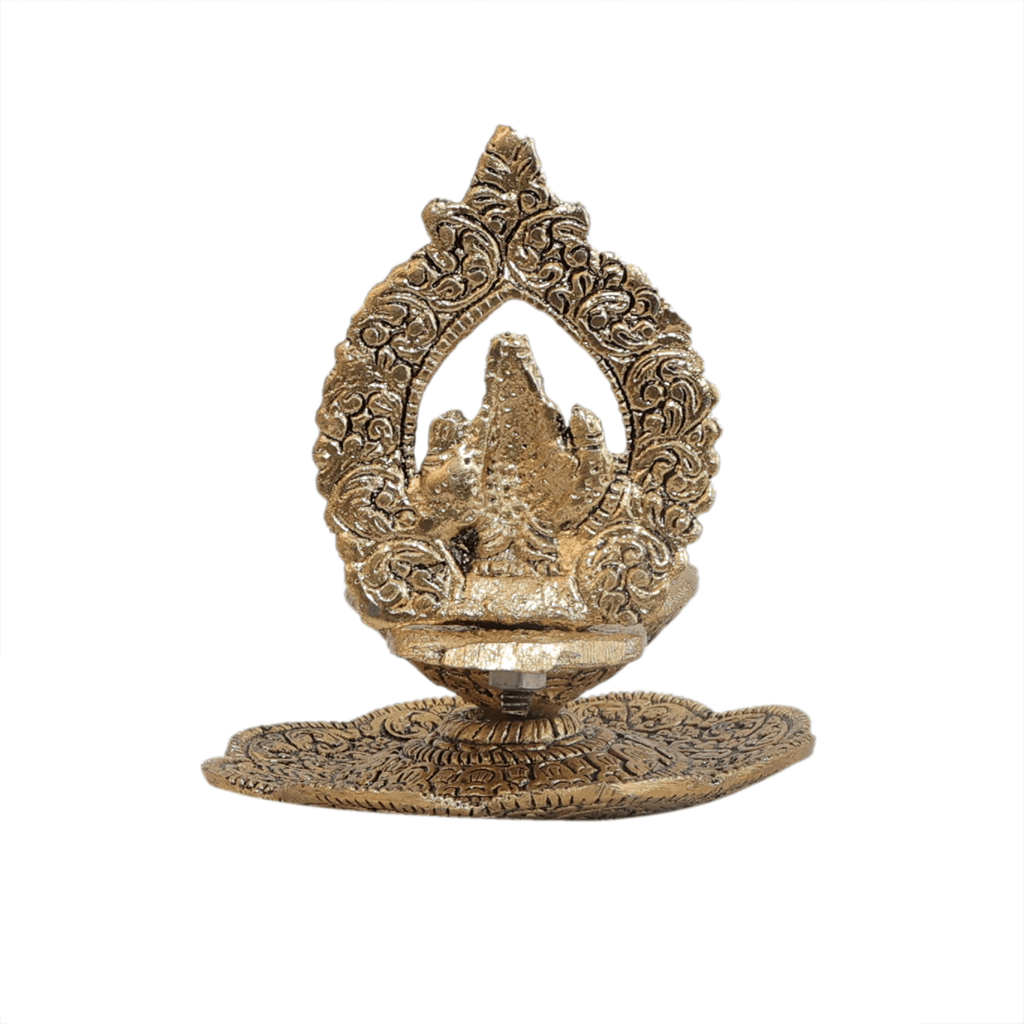 Metal Ganesha Diya 3.7 Inch KBH11649 Metal Ganesha Diya 3.7 Inch KBH11649