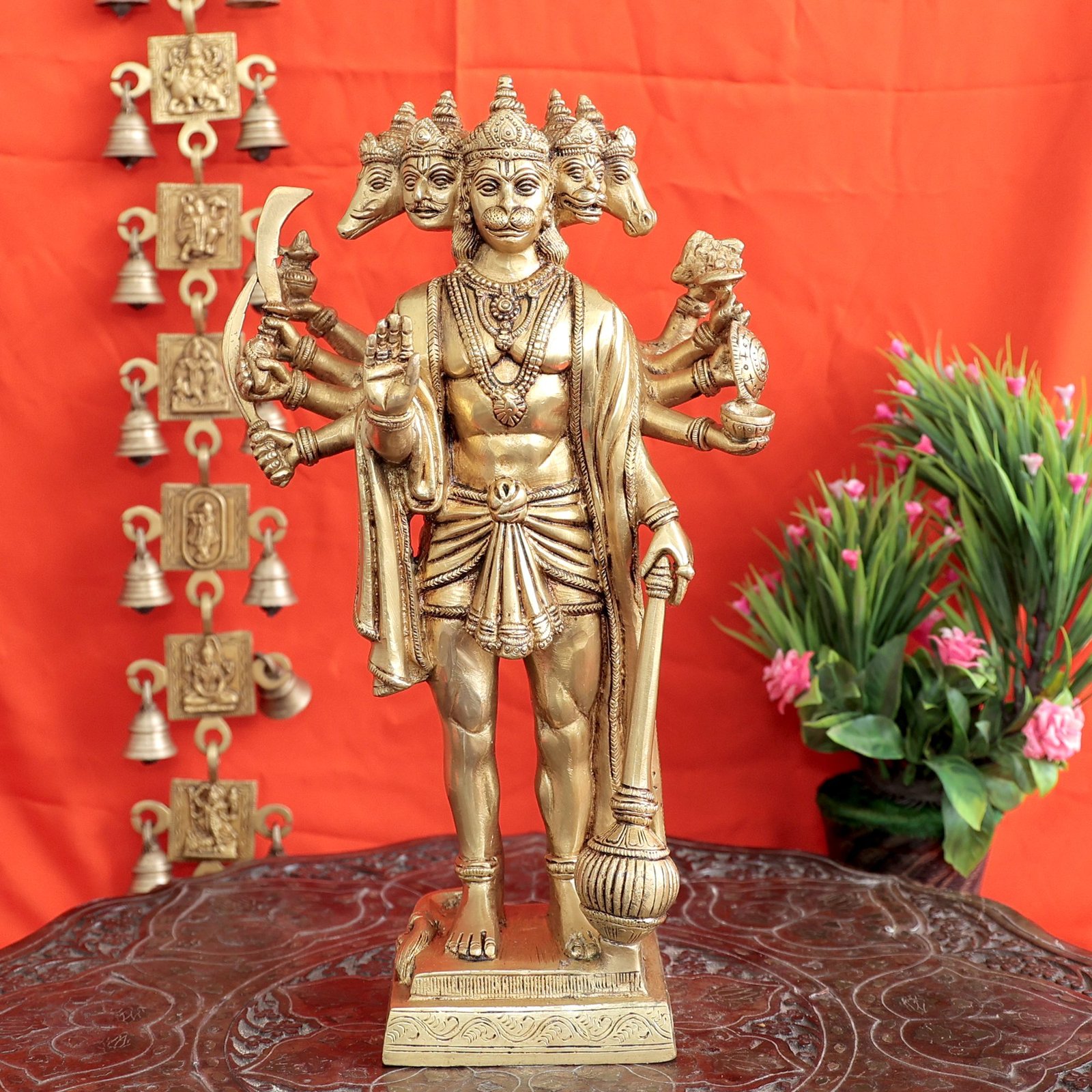 Brass Panchmukhi hanuman 14 Inch KBH11704