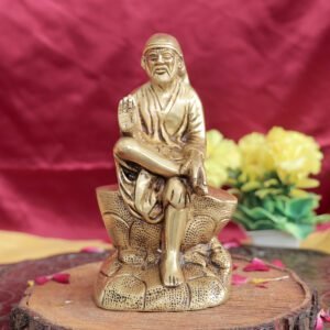 Brass Sai Baba Idol 8 Inch
