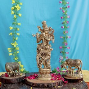 Brass Krishna Idol 14 Inch