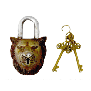 Brass Lion Face Door Lock Mid 5.8 Inch KBH02717