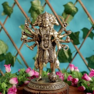 Brass Panchmuhi Hanuman 9.6 Inch BH11920