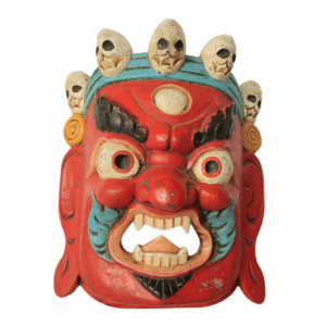 Wooden BHairab Face Wall Hanging 8 Inch BH09644