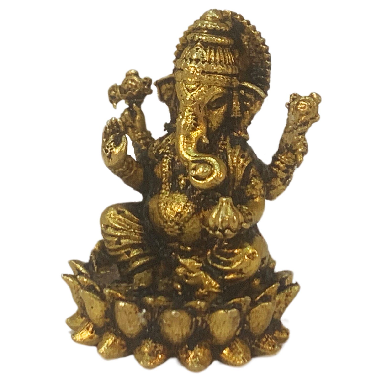 Brass Ganesha 1.1 Inch KBH09234 Brass Ganesha 1.1 Inch KBH09234