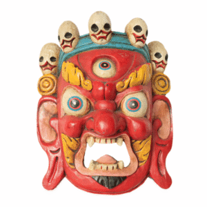 Wooden BHairab Face Wall Hanging 11 Inch BH09643