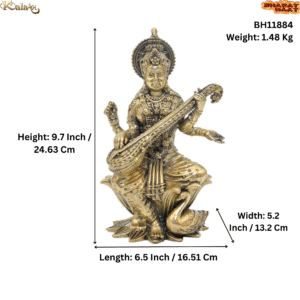 Brass Saraswati 9.7 Inch KBH11884