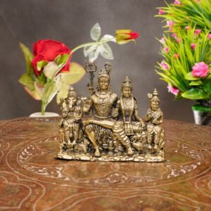 Brass Shiv Parivar Idol 3.2 Inch