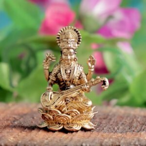 Mini Brass Saraswati Idol 1.3 Inch