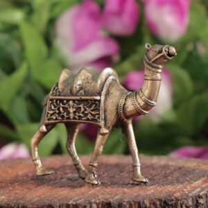 Mini Brass Camel Figurine 1.2 Inch