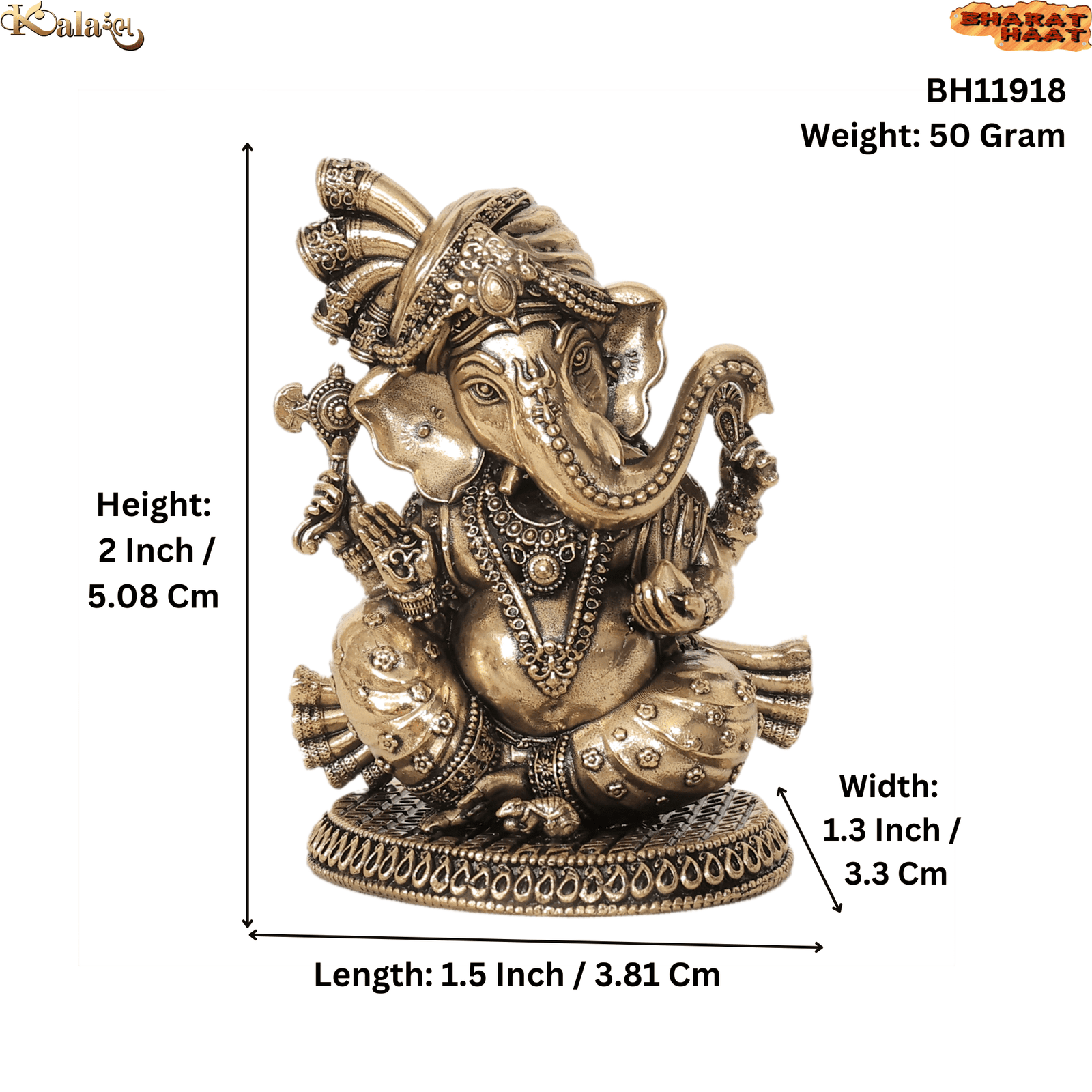 Brass Ganesha 9.5 Inch KBH11882 Brass Ganesha 9.5 Inch KBH11882