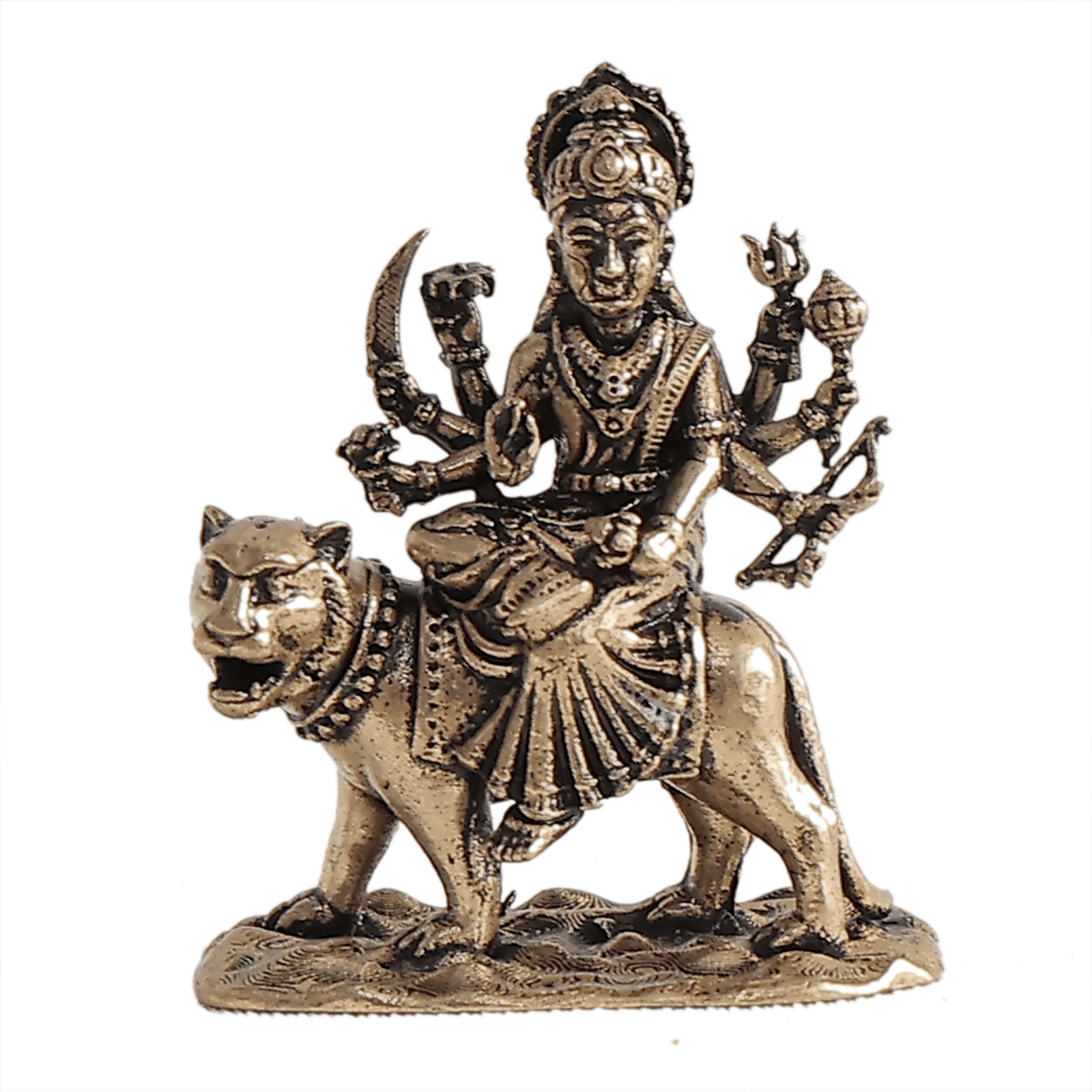 129 Brass Durga Maa 1 Inch KBH12368