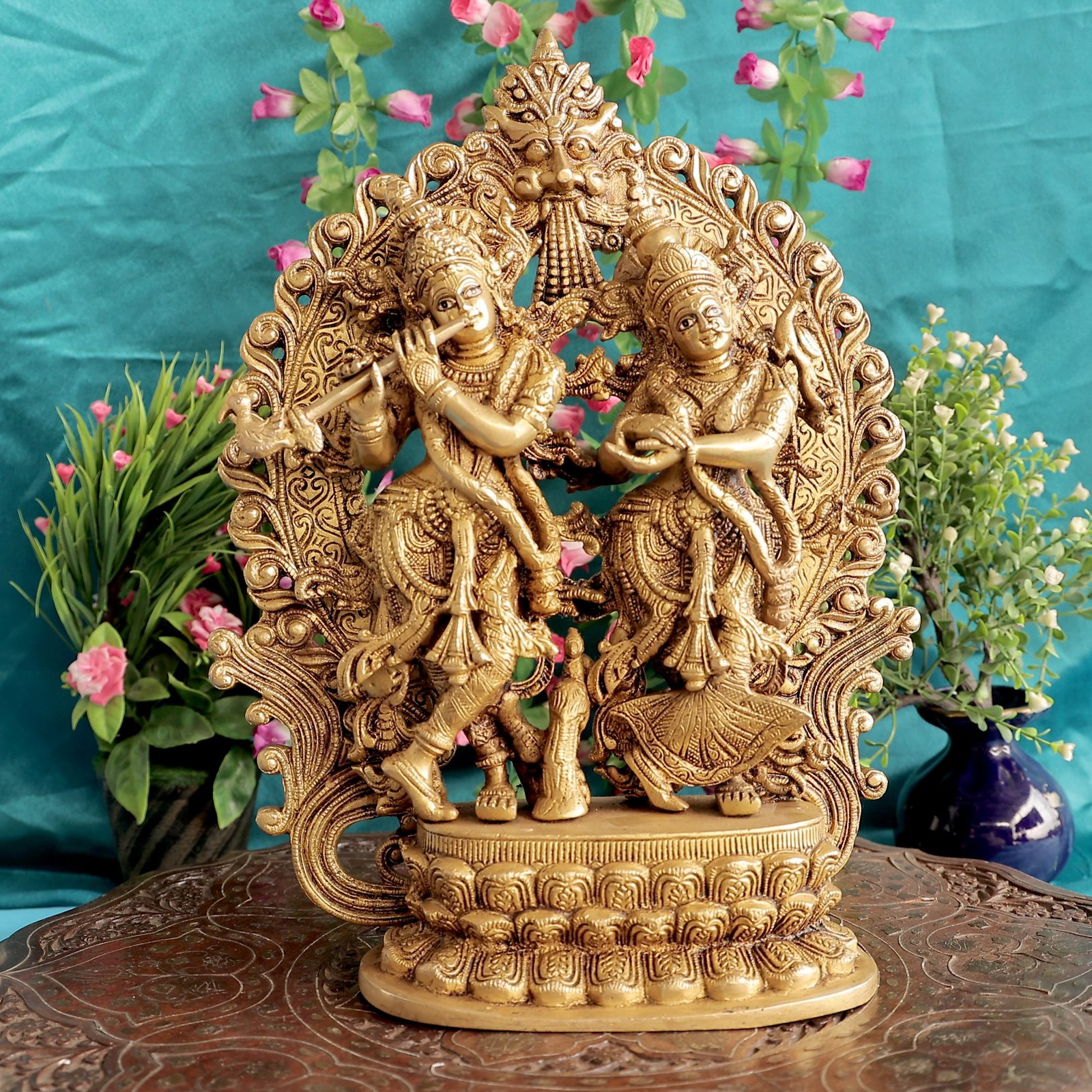 39 BRASS Radhe Krishna 14.5 Inch KBH12358