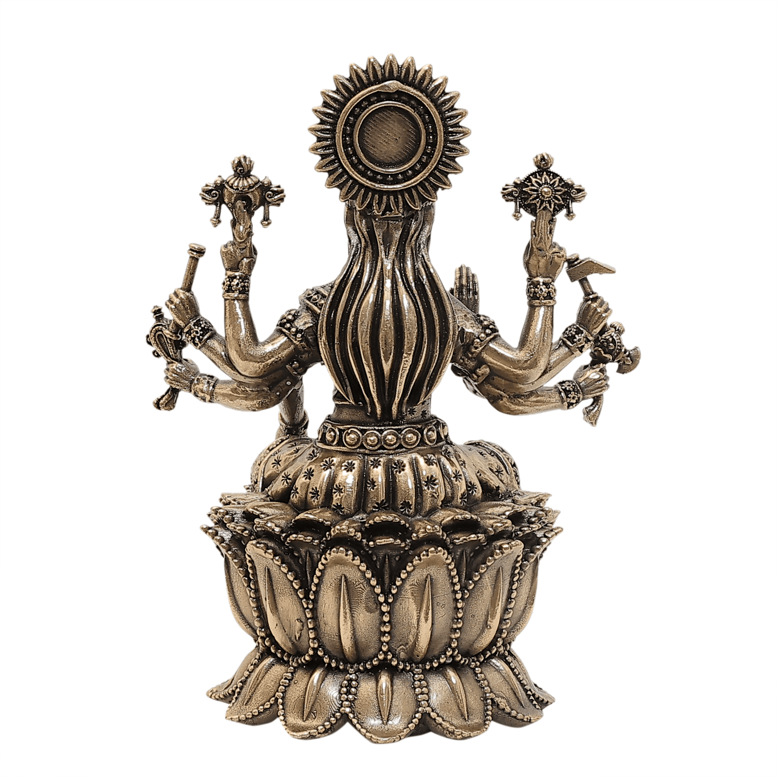 55 Brass Varahi Mata with kamal base (dot vali dhoti) 5.1 Inch KBH12429