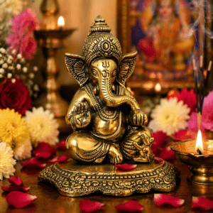 Aluminium Ganesha 6 Inch BH09151