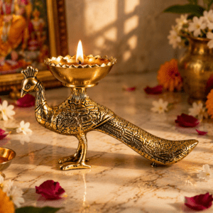 Aluminium Peacock Diya 5.5 Inch BH09165