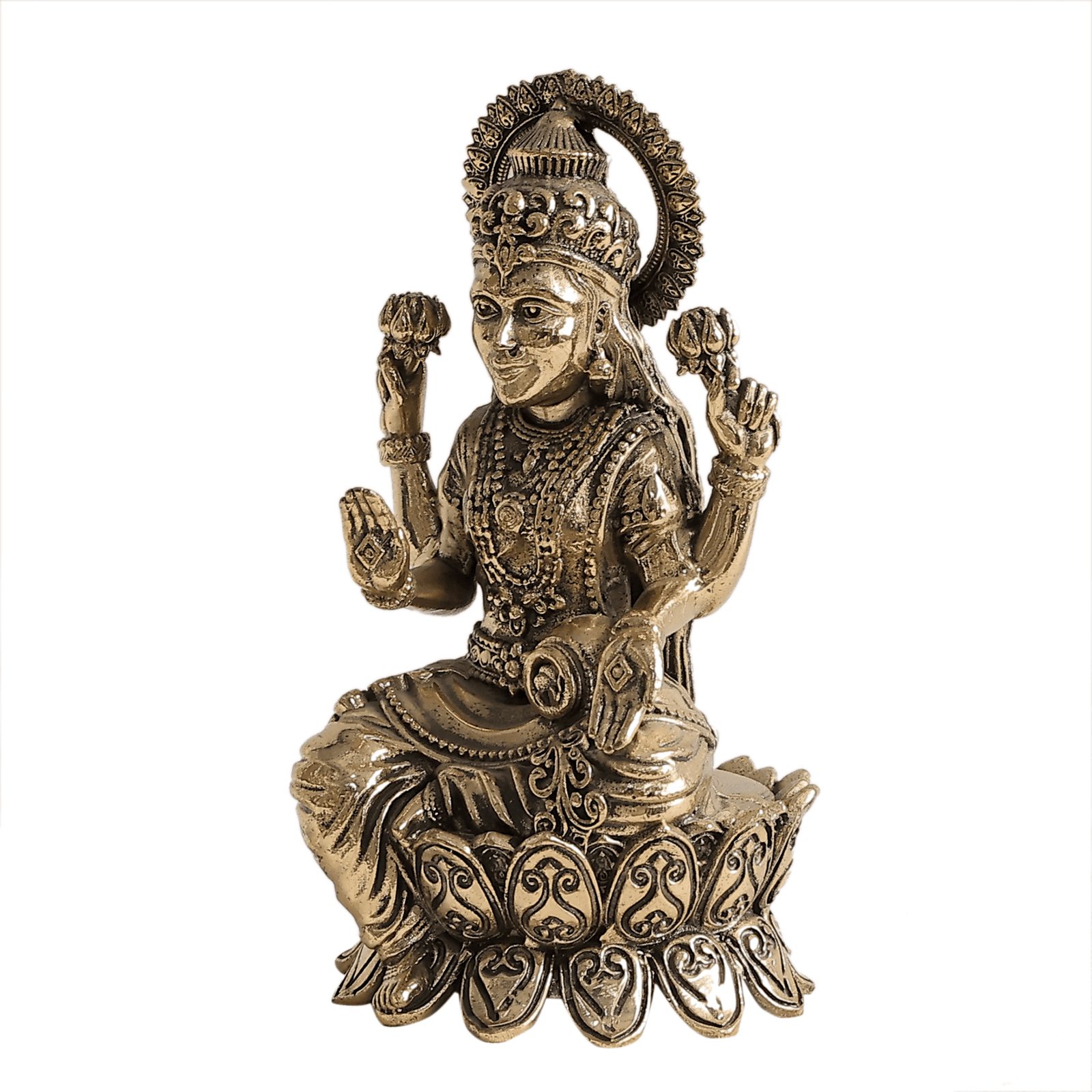 BH09355_2 Brass Lakshmi 4 Inch KBH09355