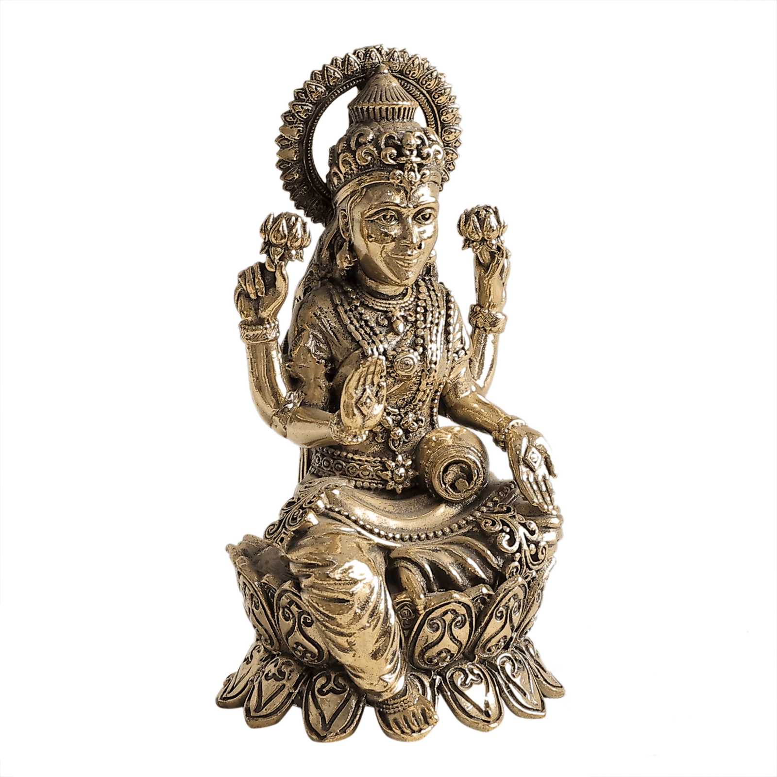 BH09355_3 Brass Lakshmi 4 Inch KBH09355