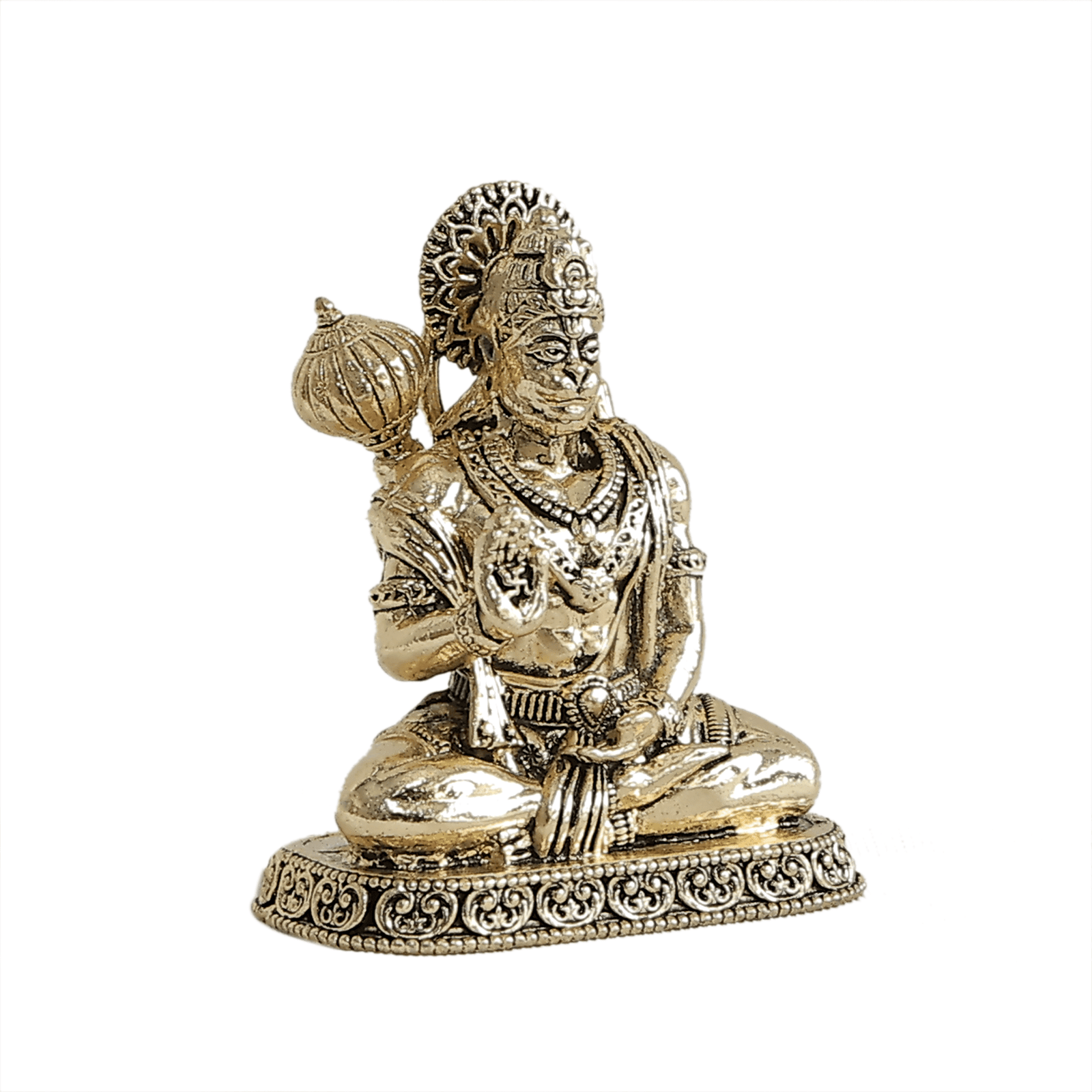 BH12263_2 Brass Hanuman Ji Sitting 2 Inch KBH12263