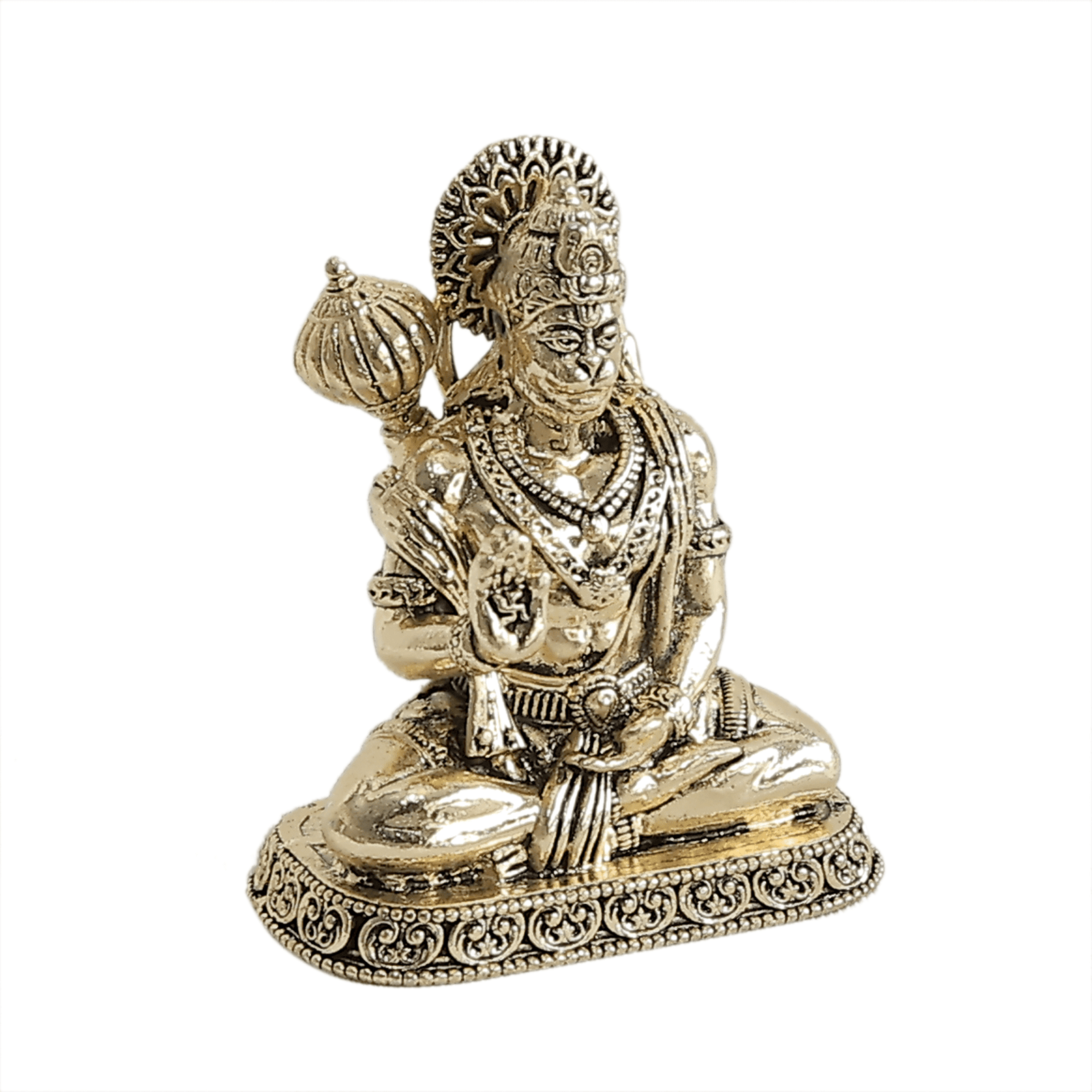BH12263_5 Brass Hanuman Ji Sitting 2 Inch KBH12263
