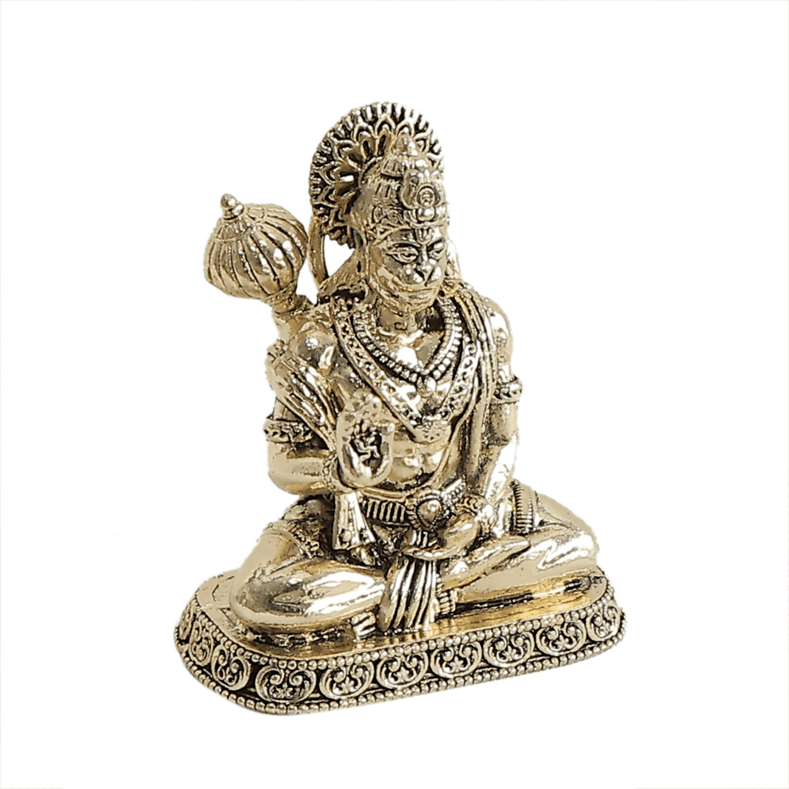 BH12263_7 Brass Hanuman Ji Sitting 2 Inch KBH12263