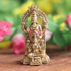 Brass Vishnu with LAKSHMI 2.6 Inch KBH12352