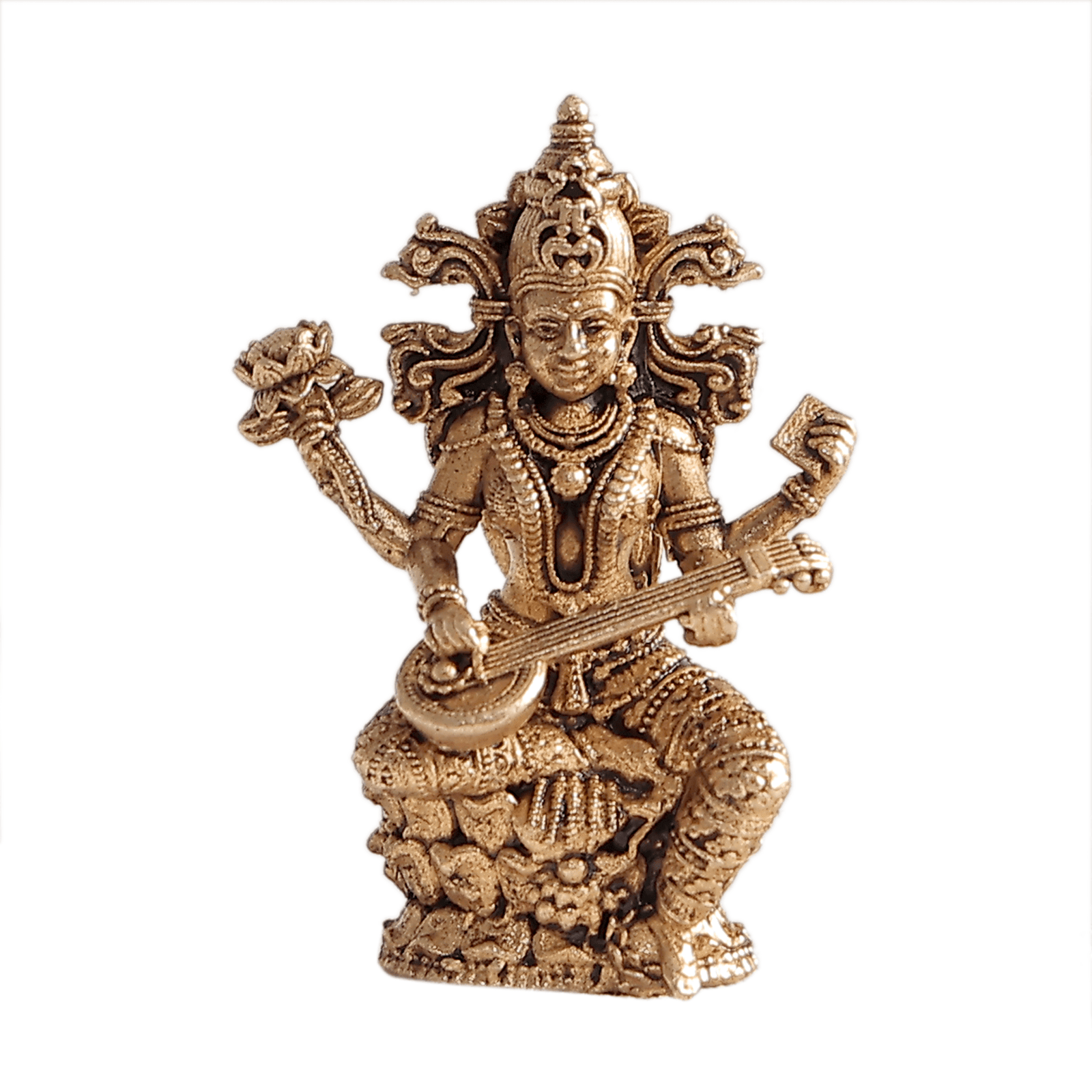 BH12361_1 Brass Saraswati 1.1 Inch KBH12361