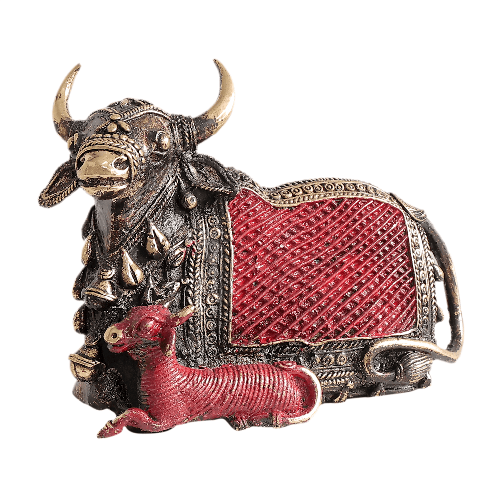 BH12363_2 Brass Nandi Cow 6.5 Inch KBH12363