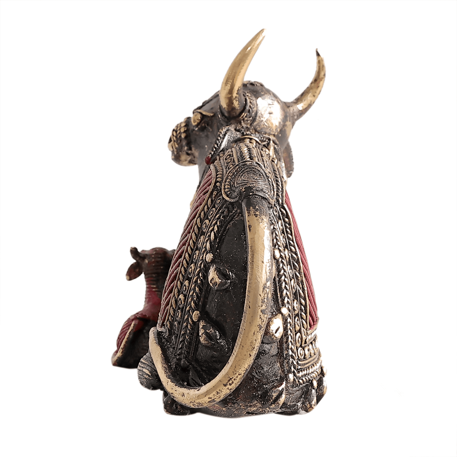 BH12363_4 Brass Nandi Cow 6.5 Inch KBH12363